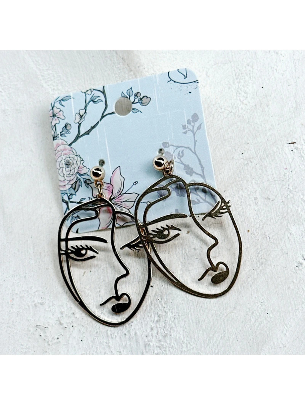 528mc. Bronze Face Earrings